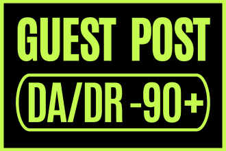 do SEO backlinks service package via guest post link building with da upto 90