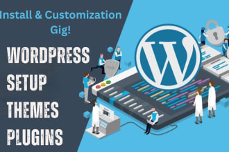 wordpress install, layout design custom modifications complete service