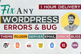 expert wordpress bug fixes, divi errors, and elementor errors solved asap