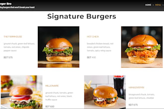 make a responsive and interactive restaurant website for you