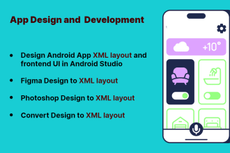 design XML layout frontend UI in android studio