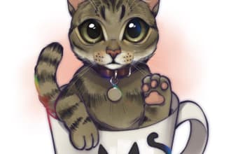 draw your pet inside a cup