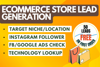 build email list of shopify ecommerce store owners leads within 24 hours