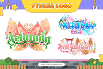 design cute customized logo for vtuber and streamer