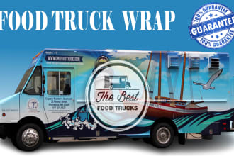 design box truck wrap ,food truck wrap and sweets