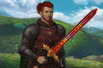 paint your dark fantasy dnd character illustration