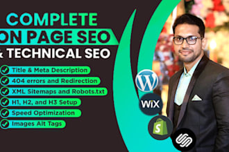 do complete seo services for wix, wordpress, shopify and squarespace website