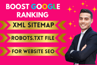 create optimize XML sitemap and robots txt for your website