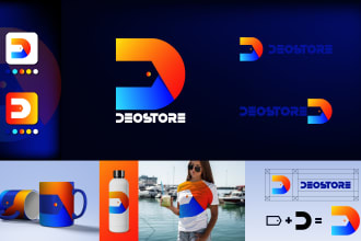 do modern business logo design, app icon, tech, website, company, and branding