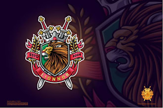 design a custom premium heraldic and luxury vintage logo