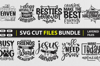 do svg design with layered file bundle