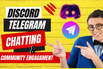 chat in your discord or telegram server and engage with your community