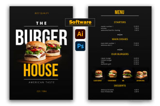 create a undefined, food menu, restaurant menu design
