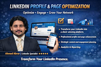 optimize and manage you linkedin page and profile