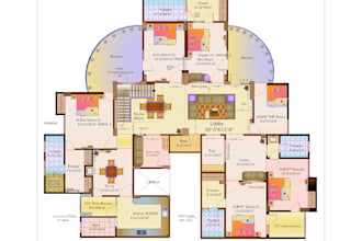 create render auto cad floor plan and architecture floor