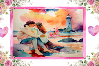 illustrate anything in watercolor art