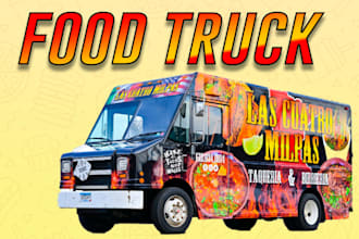 do  food truck wrap design, partial food truck wraps vehicle wrap,food truck