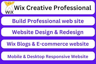 do professional wix website design redesign,build wix blog