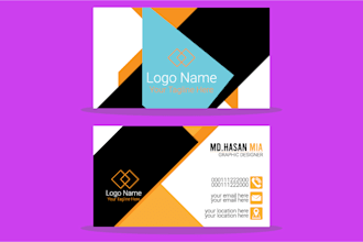 create a modern minimalist and simple business card design