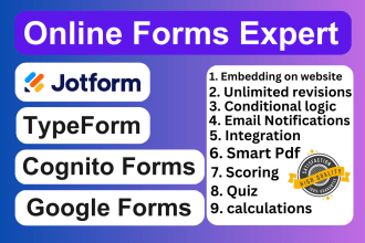 build professional online forms and surveys in jotform, typeform, and googleform