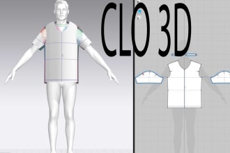create 3d fashion garments in col 3d 2d pattern