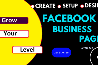 create facebook business pages, setups and designs