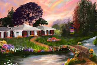 create impressionistic landscape painting