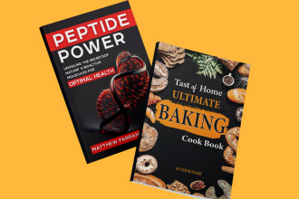 do unique cookbook, book cover, and recipe book cover design