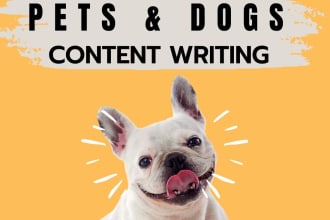 write dog articles and pet blogs