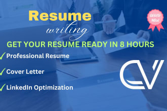 deliver 8 hours professional resume maker and tech cv writing, cover letter