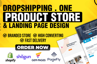 clone shopify landing page design in replo, pagefly, or gempages