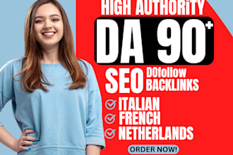 provide quality dofollow netherlands, italy, french  high da seo backlinks