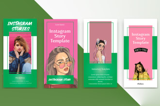 design instagram giveaway post and stories templates