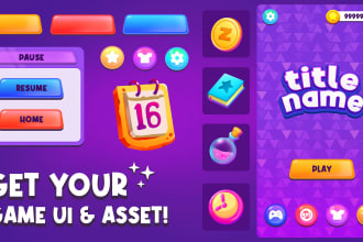 create game ui design for 2d mobile games