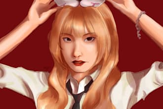 draw semi realism digital art