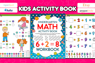 do custom kids worksheets preschool kindergarten activity books workbook cover