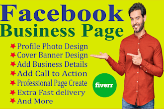 create, setup and optimize facebook business page