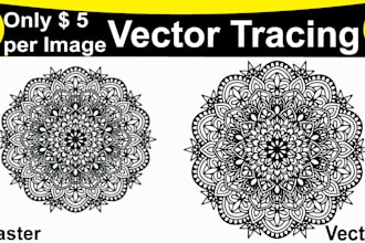 redraw, vectorize, retrace image to vector, convert to vector trace logo,resize