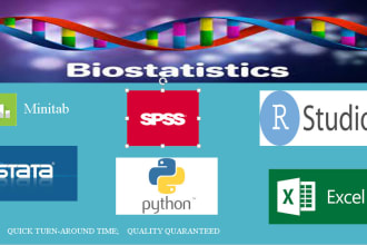 do biostatistics analysis with spss rstudio stata minitab
