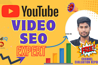 be your youtube SEO expert for video optimization and channel growth