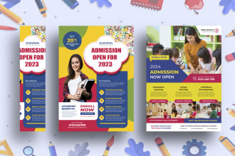 do school, collage, education, child care, summer camp, flyer or poster