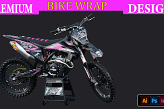 create a wrap sticker design for your mx motorcycle
