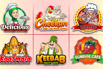design food, bakery, restaurant, coffee, BBQ, and catering logo