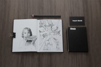 create pencil sketch portrait with or without background