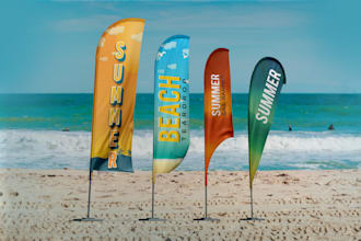 design feather flag teardrops and outdoor banners in fastly