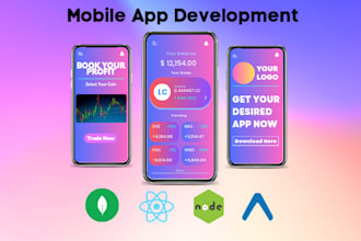 develop your app in react native expo IOS and android