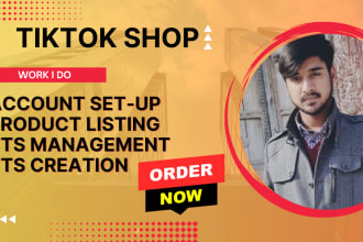 setup tiktok shop,tiktok ads and do tiktok marketing