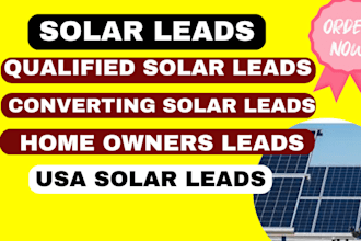 provide solar leads, qualified solar leads ,high converting solar leads in USA