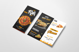 design a bifold pizza menu for a restaurant
