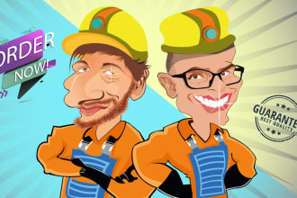 design awesome caricature cartoon mascot logo for your business and brand